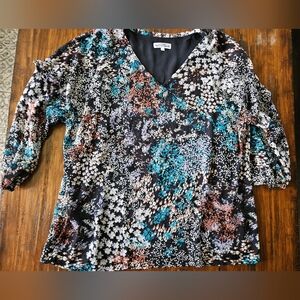 Northern Reflections Floral Blouse size large